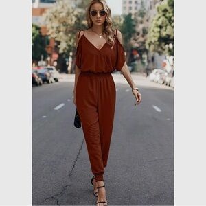 395- Petite Cold Shoulder Wrap
Detail Jumpsuit